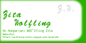 zita wolfling business card